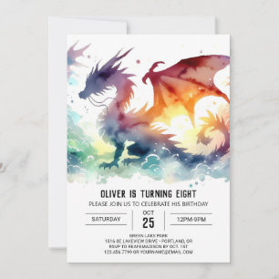 Convites Bold Dragon Birthday DIY