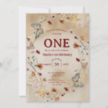 Bold Rustic Floral Baby Birday