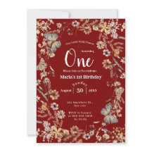 Bold Rustic Floral Baby Birday