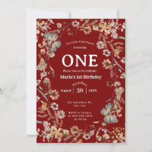 Bold Rustic Floral Baby Birday