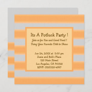 Convites Bold Simple Stripes - Festa Verde de Potluck