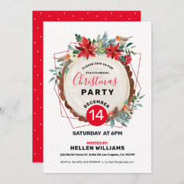 Convites Bolfinha de Natal e Terra Floral de Madeira de Nat