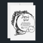 Convites Bolha de Sereia<br><div class="desc">Um convite de festa para adultos, sofisticado em preto e branco, apresentando uma sereia contra uma grande bolha de texto. (Imagem por Pix). O cartão é fácil de personalizar com sua redação, fonte e cor da fonte. Não é exatamente o que você está procurando? Todos os nossos produtos podem ser...</div>