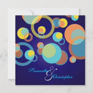 Convites bolha/moderno contemporâneo/DIY colorido