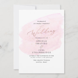 Convites Bolhas de Champanhe Cor de Água Rosa Elegantes