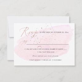 Convites Bolhas de Champanhe em Aquarela Rosa RSVP com Refe