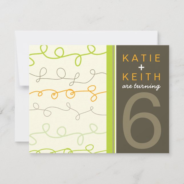 Convites Bolhas de Diversão Retro Twins Aniversário de cria (Frente)