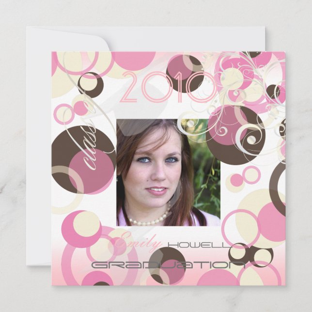 Convites Bolhas de humor/Reboques/Damasco/Graduação (Frente)