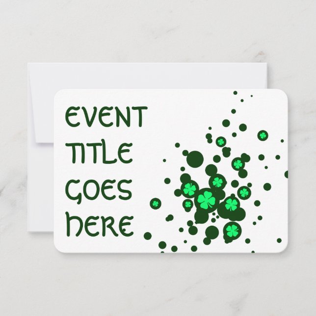 Convites bolhas de shamrock (Frente)