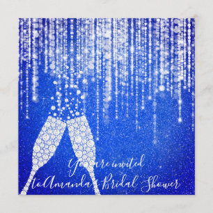 Convites Bolhas de vidro de diamante 30 40º Bridal Royal Bl