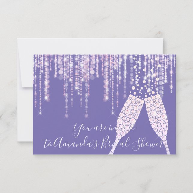 Convites Bolhas de vidro de diamante de chá de panela Doce1 (Frente)