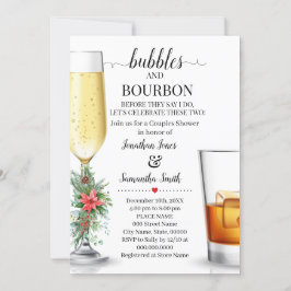 Convites Bolhas e Bourbon antes de fazer casais chá Xmas
