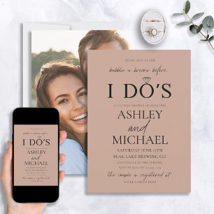 Convites Bolhas e Brechas Blush Simples Chá de Fotografias