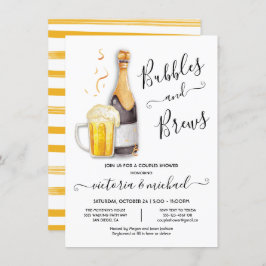 Convites Bolhas e cerveja de champanhe de Chá de Breve