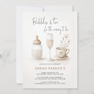 Convites Bolhas e chá para a mamãe ser chá de fraldas