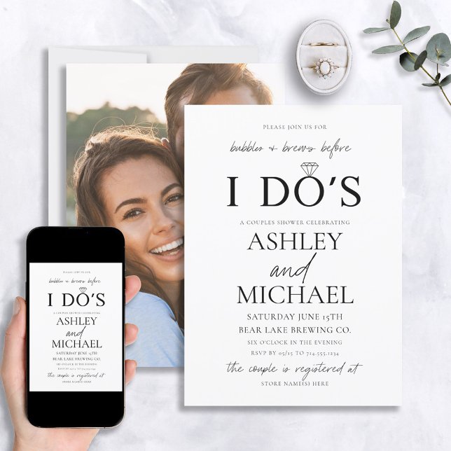 Convites Bolhas e quebra Chá de Fotografias de Script Simpl (Criador carregado)