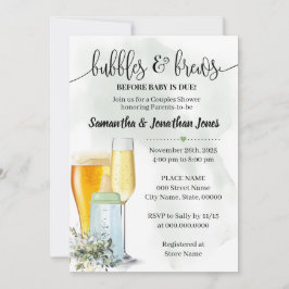 Convites Bolhas e respirações antes do bebê devido ao chá E