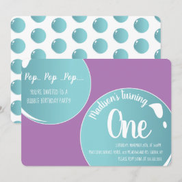 Convites Bolhas Pop Pop Pop de de de aniversário