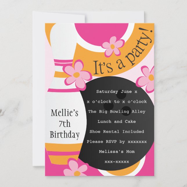 Convites Boliche Brilhante (Frente)