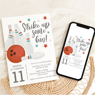 Convites Boliche das Crianças Modernas