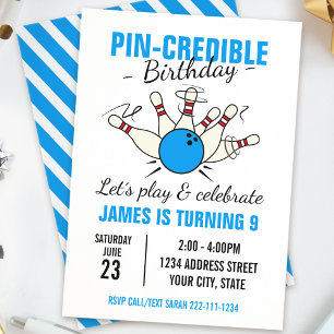 Convites Boliche de aniversário para rapazes