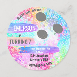 Convites BOLICHE de BOLA DE BOLICHE PASTEL, festa de aniver