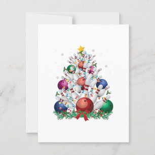 Convites boliche engraçada árvore de natal claro xmas espor