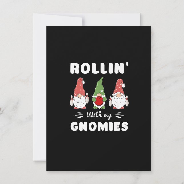 Convites Boliche Rolando Com Meus Gnomies Prêmio Gnome Engr (Frente)