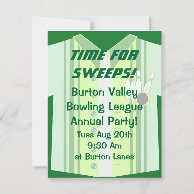 Convites Boliche Shirt Party (Frente)