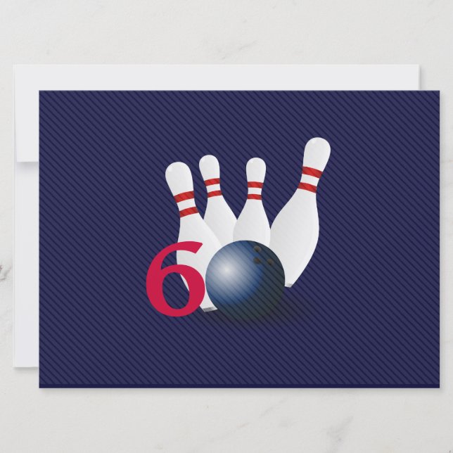 Convites Boliches, 60º Aniversário do Bowler. (Frente)