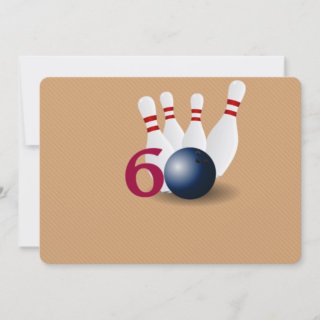 Convites Boliches, 60º Aniversário do Bowler. (Frente)