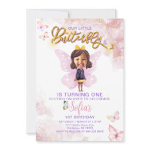 Bolinha de Borboleta Primeira Rapariga de Aniversá