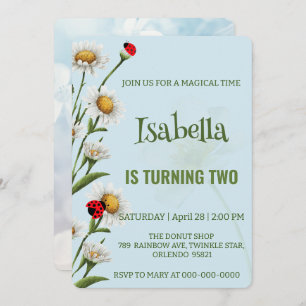 Convites Bolinhas bonita Aniversário de criança azul margar