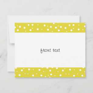 Convites Bolinhas brancas em amarelo