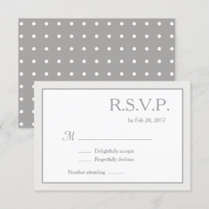 Convites Bolinhas brancas minimalistas clássicas rsvp