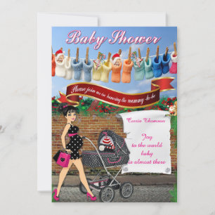 Convites Bolinhas chá de fraldas