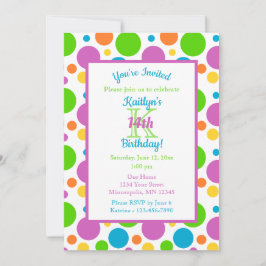 Convites Bolinhas coloridas | FESTA DE ANIVERSÁRIO