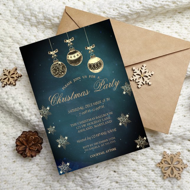 Convites Bolinhas de Natal Antigas, Festa de Empresa com Fl (Criador carregado)