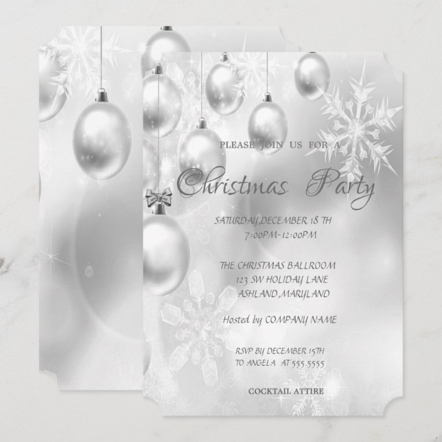 Convites Bolinhas de Natal, Cálice de Vinho, Festa de Natal (Frente/Verso)