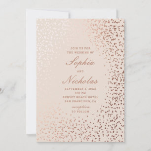 Convites Bolinhas de ouro elegantes. Casamento clássico mod