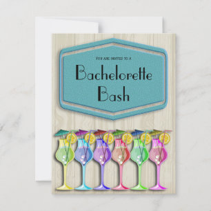 Convites Bolinhas E Drinks Tropicais De Guarda-Chuva Trendy