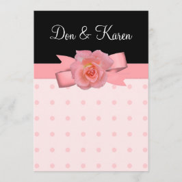 Convites Bolinhas Peachy do rosa que Wedding
