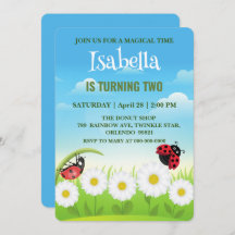 Bolinhas vermelha e bonita Ladybug Daisy Flower Bi