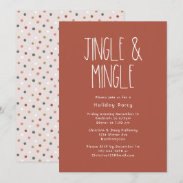 Convites Bolinhas Vermelha, Jingle e Mingle de Natal