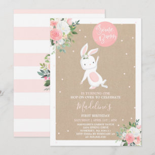 Convites Bolny Birthday Convoca Um Aniversário Coelhinho