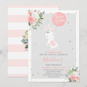 Convites Bolny Birthday Convoca Um Aniversário Coelhinho