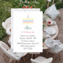 Bolo colorido pastel para festa de 1º aniversário