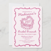 Bolo Coquette Coração Retro Laço Rosa Brunch Nupci