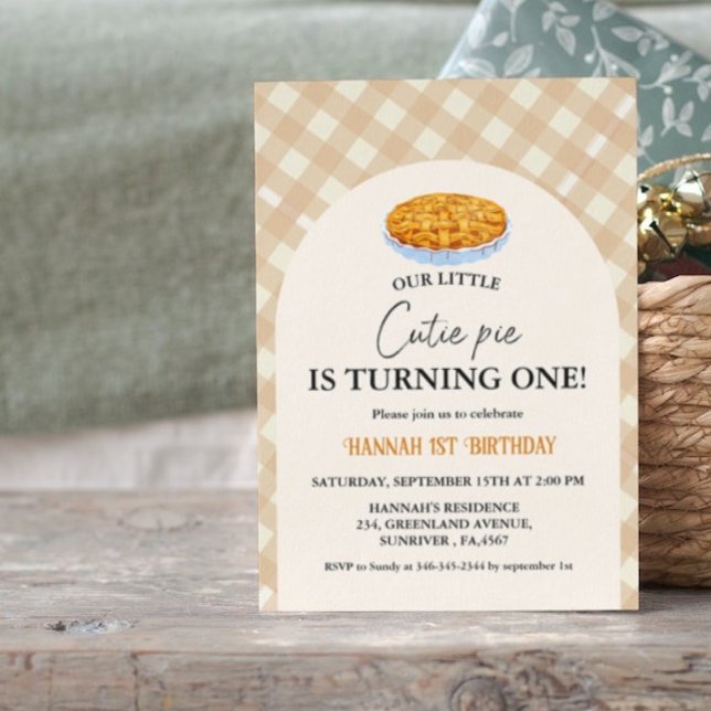 Convites Bolo de Ação de Graças Little Cutie Branco 1º Aniv (Criador carregado)