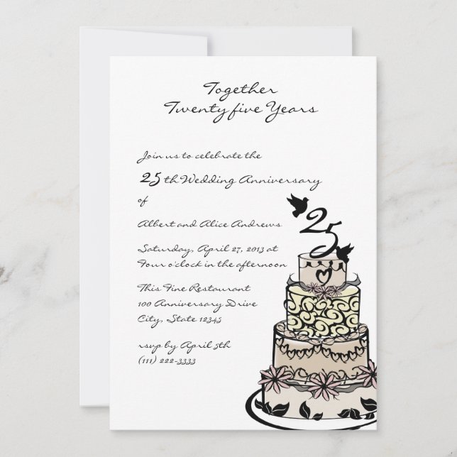 Convites Bolo de aniversário (Frente)